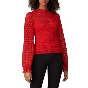 Nightcap Red XS Beaux Lace Blouse